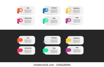vector modern step Infographic stack chart design with icons and 6 options or steps. for business concept. Can be used for presentations banner, workflow layout, process diagram, flow chart