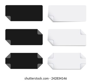 Vector modern stickers set on white background. Eps10