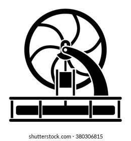 vector modern stirling engine model silhouette