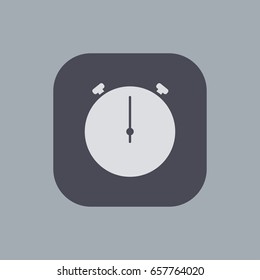 Vector modern stopwatch icon on gray background
