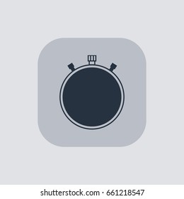 Vector modern stopwatch icon on gray background