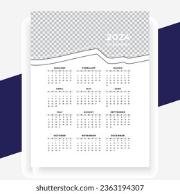  vector modern style new year 2024 calendar template