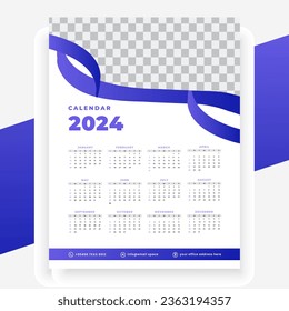  Vektormoderne Vorlage für das neue Jahr 2024