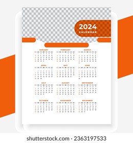  Vektormoderne Vorlage für das neue Jahr 2024