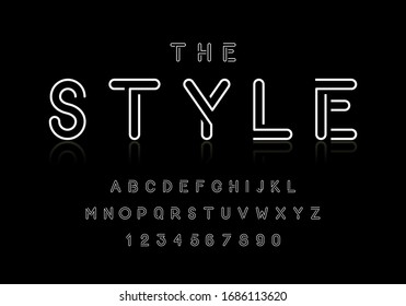 Vector Of Modern Stylish Abstract Font And Alphabet Set.