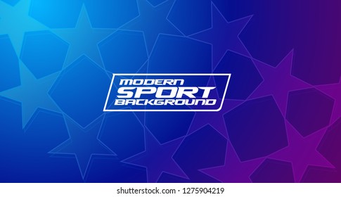 Vector modern stylish background. Sports background with abstract stars and frame for text in neon colors. great style for design of cards, flyers, covers, posters, booklets