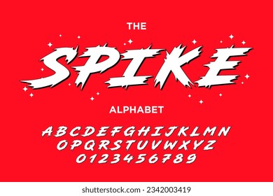 vector of modern and stylized brush alphabet and numbers. handdrawn alphabet set. youth style letter and typography