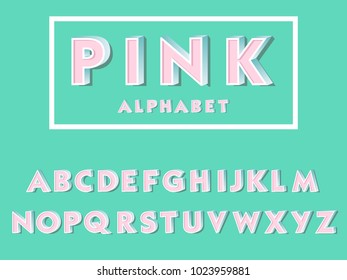 Vector of modern stylized font and alphabet