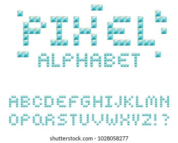 Vector of modern stylized font and alphabet