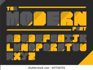 Vector Modern Stylized Font Alphabet Stock Vector (royalty Free 