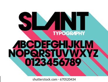 Vector Of Modern Stylized Font And Alphabet