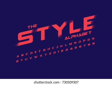 Vector de letra y alfabeto estilizados modernos