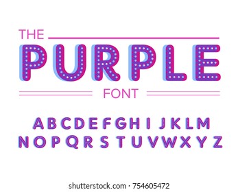 Vector of modern stylized font and alphabet