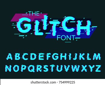 Vector of modern stylized font and alphabet