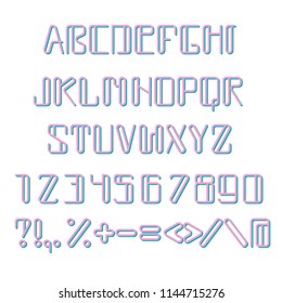 Vector of modern stylized font. Stock illustration alphabet
