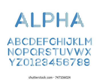 Vector of modern stylized font. Stock illustration alphabet
