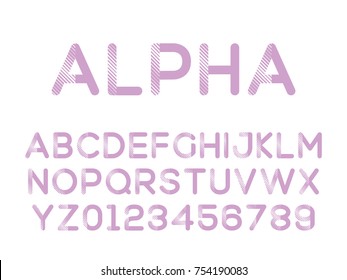 Vector of modern stylized font. Stock illustration alphabet