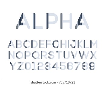 Vector of modern stylized font. Stock illustration alphabet