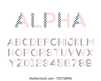 Vector of modern stylized font. Stock illustration alphabet