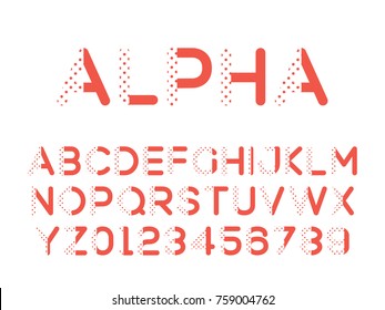 Vector of modern stylized font. Stock illustration alphabet