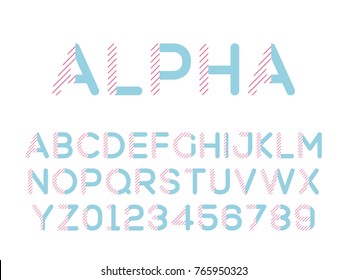 Vector of modern stylized font. Stock illustration alphabet