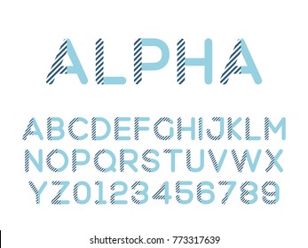 Vector of modern stylized font. Stock illustration alphabet