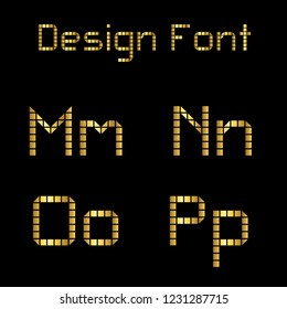 Vector of modern stylized gold font and graphic font.banner design. ABC.