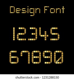 Vector of modern stylized gold font and graphic font.banner design. ABC.