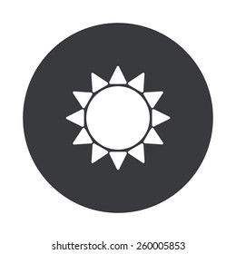 Vector modern sun gray circle icon on white background