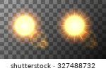 Vector modern sun set on sample background. sunshine design. 3 May International Day of the Sun. Eps10