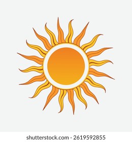 Vector Puesta de sol moderna Sol