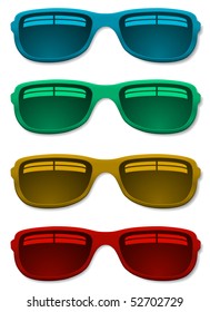 vector modern sunglasses