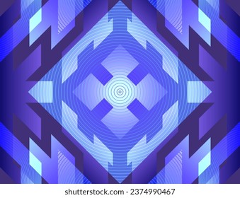 vector modern symmetrical digital network gradient geometric and lines overlapped background for brochure banner and publication.