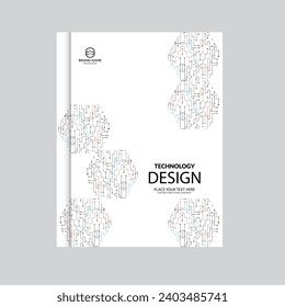 vector modern tech book cover design