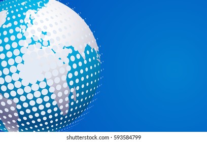 Vector modern techology concept background. global world backdrop