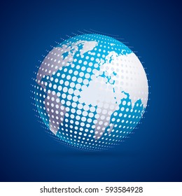 Vector modern techology concept background. global world backdrop