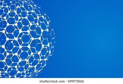 Vector modern techology concept background. global world backdrop