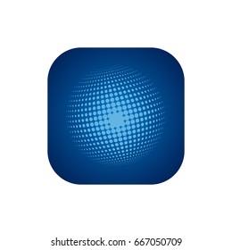 Vector modern techology icon on white background. global world backdrop