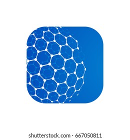 Vector modern techology icon on white background. global world backdrop