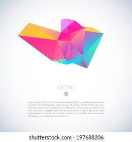 vector modern template with abstract triangle object line white star colourful abstract background scene colorful digital modern artistic business fancy light print art concept creative future collage