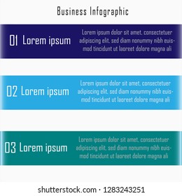 Vector Modern Template for diagram, graph, presentation and chart. Business concept with 3 options, parts, steps or processes. Data visualization. 
