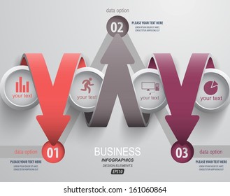vector modern template for presenting your numeric indicators / paper style infographics