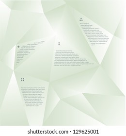 Vector modern template with space for your text. Creased - folded paper motive. Soft color. Editable, sizable.