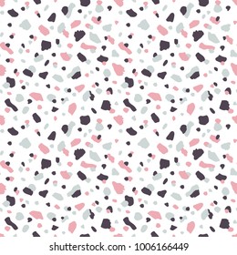 Vector modern terrazzo style seamless pattern background.

