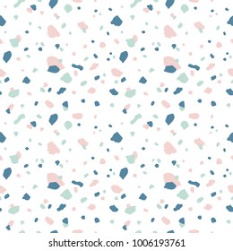 Vector modern terrazzo style seamless pattern background.