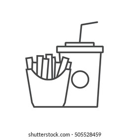 Vector modern thin line icon on white