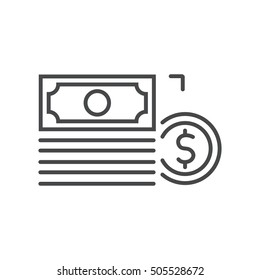 Vector modern thin line icon on white