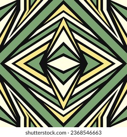 vector modern three colors thick geometric lines seamless pattern on black.