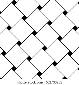 Vector modern tile, geometry pattern squares, black and white abstract geometric background