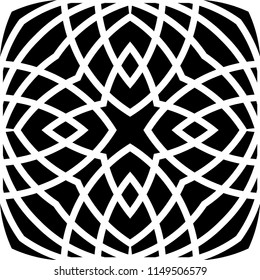 Vector modern tile pattern. Abstract art deco monochrome background